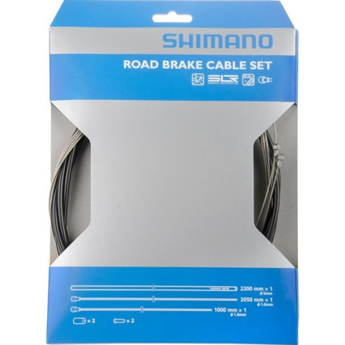 Трос+оплетка тормоза SHIMANO MTB, тр:1,6х1000/2050мм стальной Y80098022